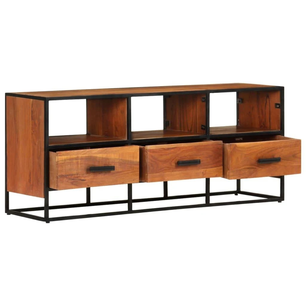 TV staliukas Televizoriaus spintelė, 110x30x45cm, akacijos medienos masyvas