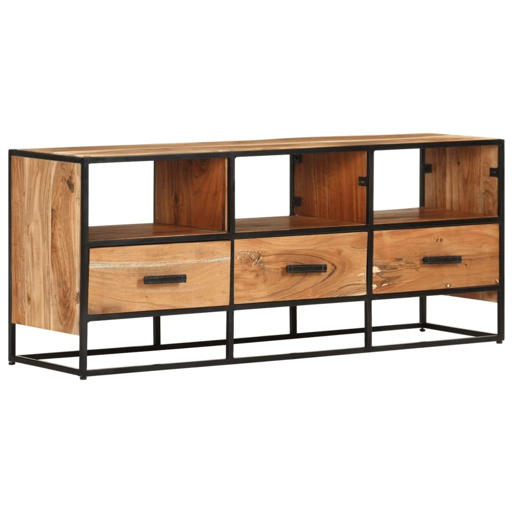 TV staliukas Televizoriaus spintelė, 110x30x45cm, akacijos medienos masyvas