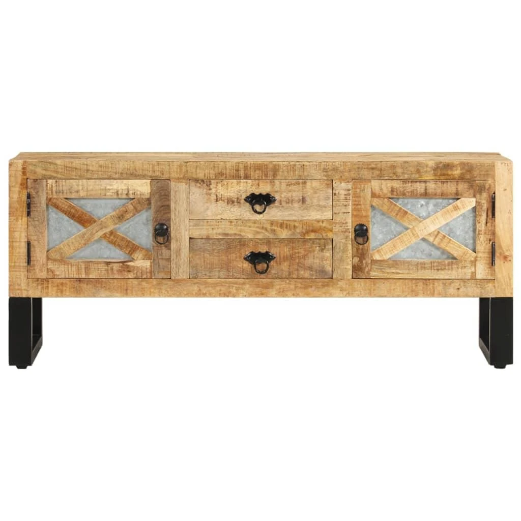 TV staliukas Televizoriaus spintelė, 110x30x45cm, neapdorota mango mediena
