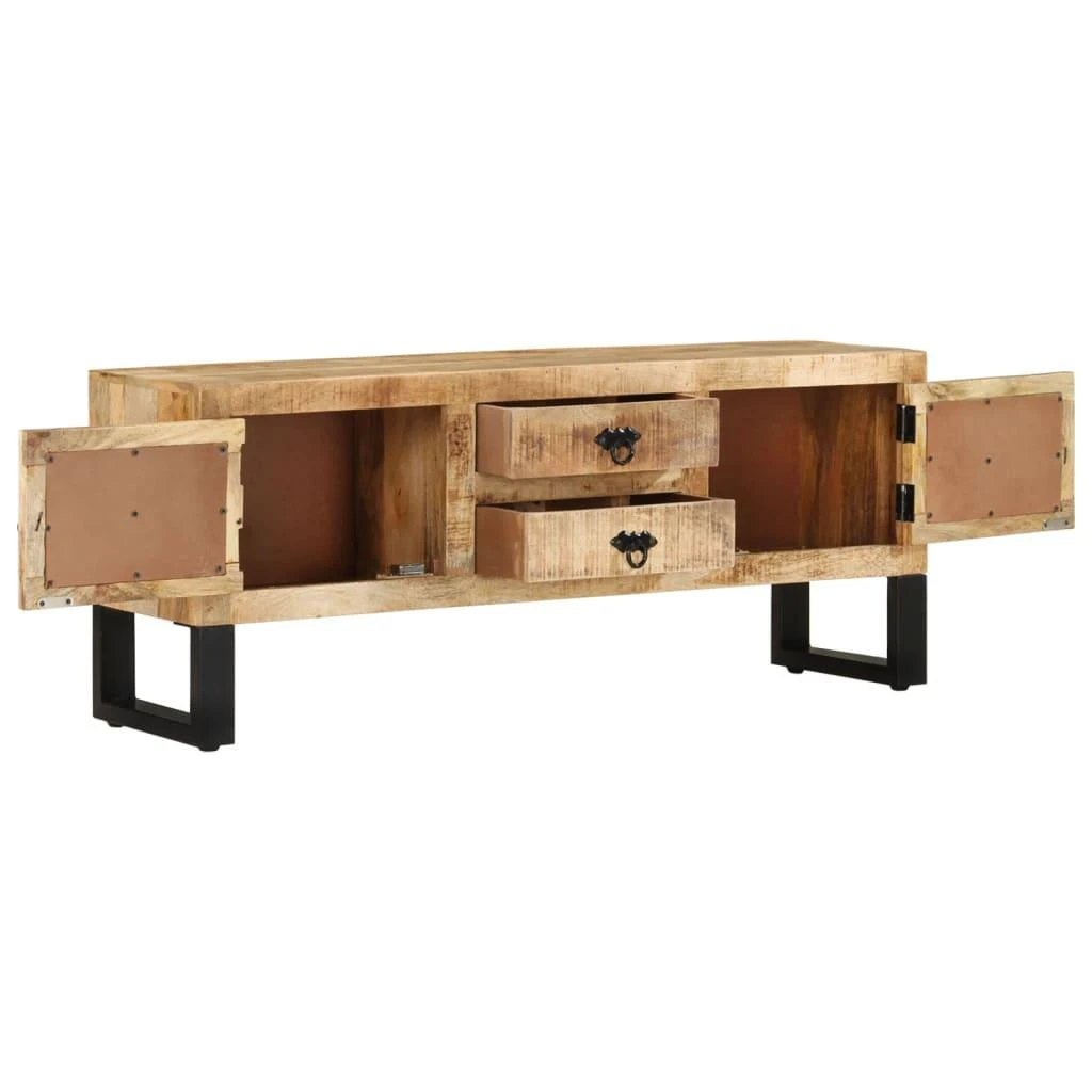 TV staliukas Televizoriaus spintelė, 110x30x45cm, neapdorota mango mediena