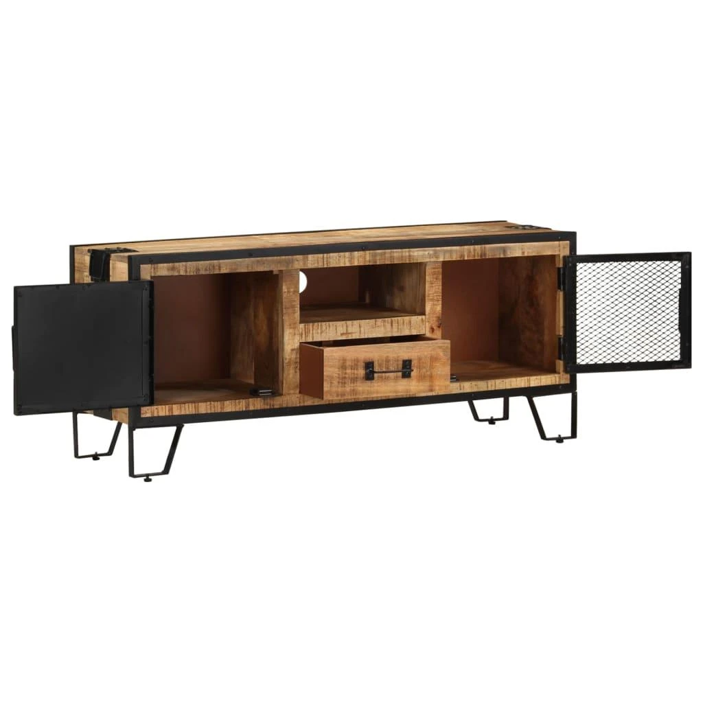 TV staliukas Televizoriaus spintelė, 110x31x46cm, neapdorota mango mediena