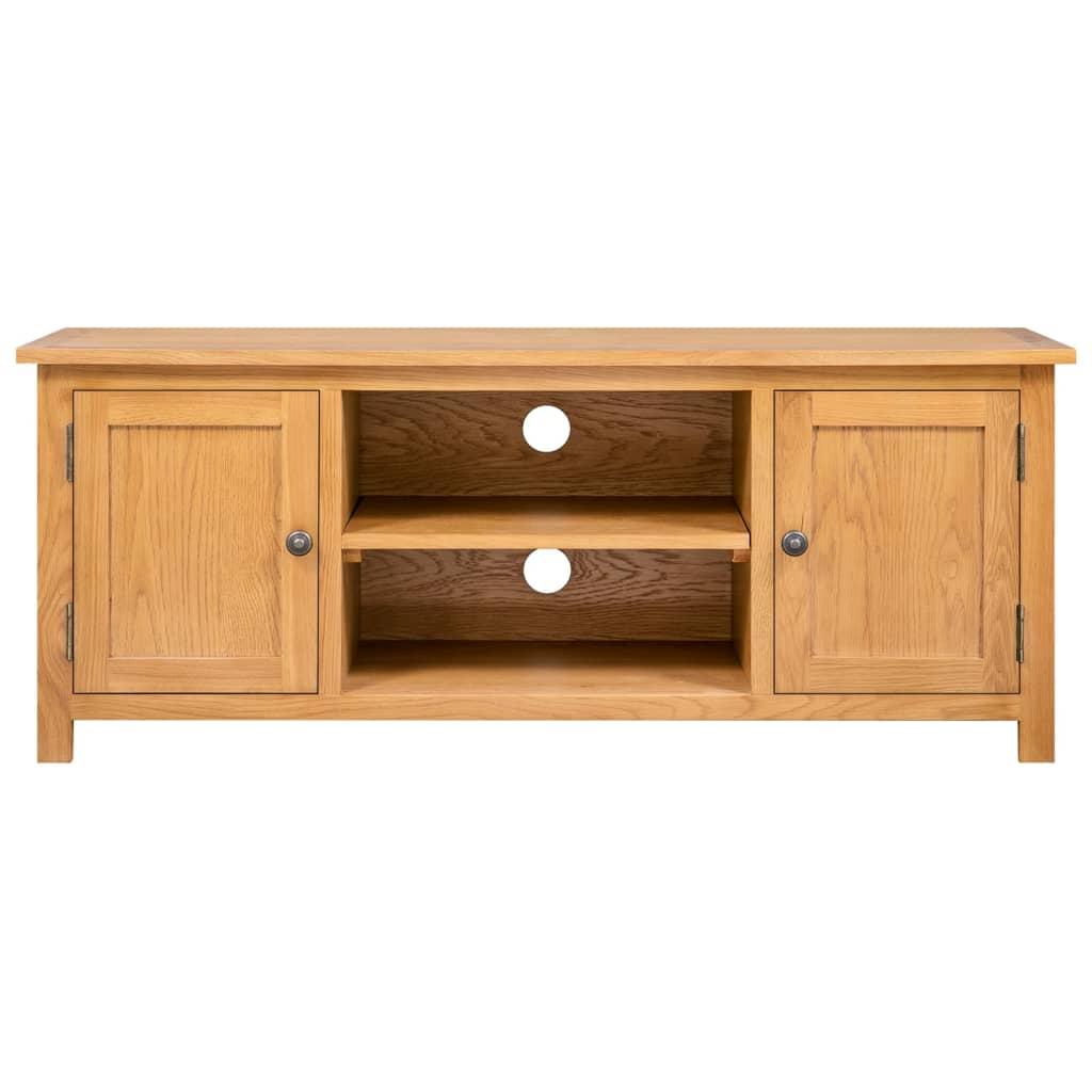 TV staliukas Televizoriaus spintelė, 110x35x44cm, ąžuolo medienos masyvas
