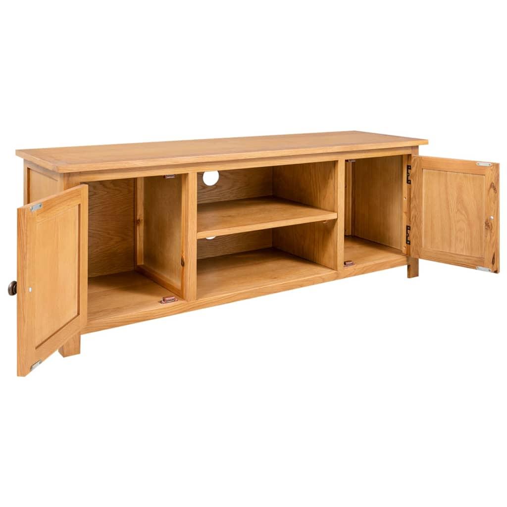 TV staliukas Televizoriaus spintelė, 110x35x44cm, ąžuolo medienos masyvas