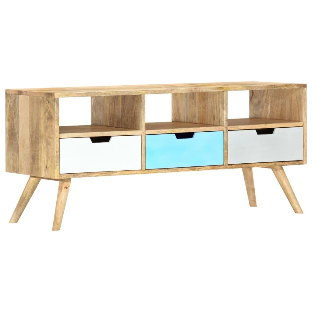 TV staliukas Televizoriaus spintelė, 110x35x48cm, mango medienos masyvas