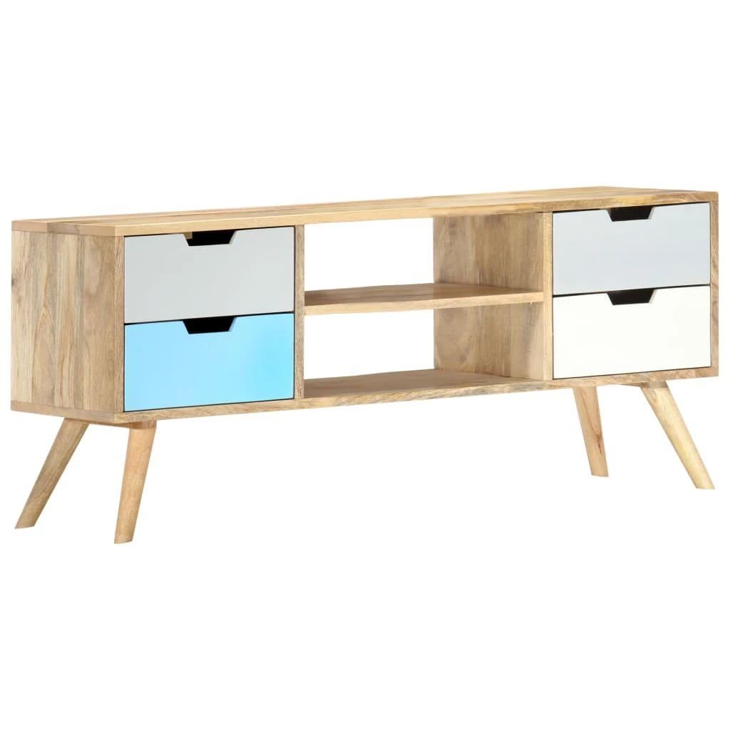 TV staliukas Televizoriaus spintelė, 110x35x48cm, mango medienos masyvas