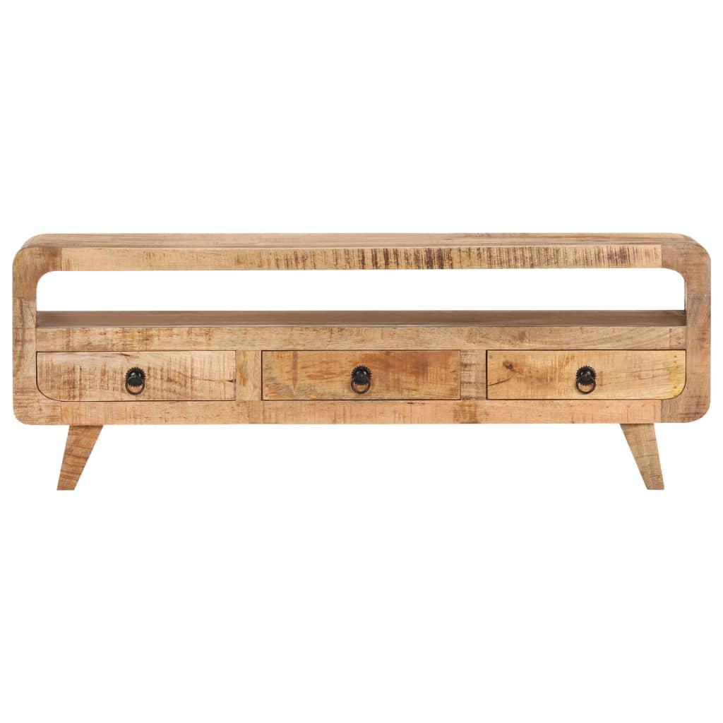 TV staliukas Televizoriaus spintelė, 117x30x41cm, neapdorota mango mediena