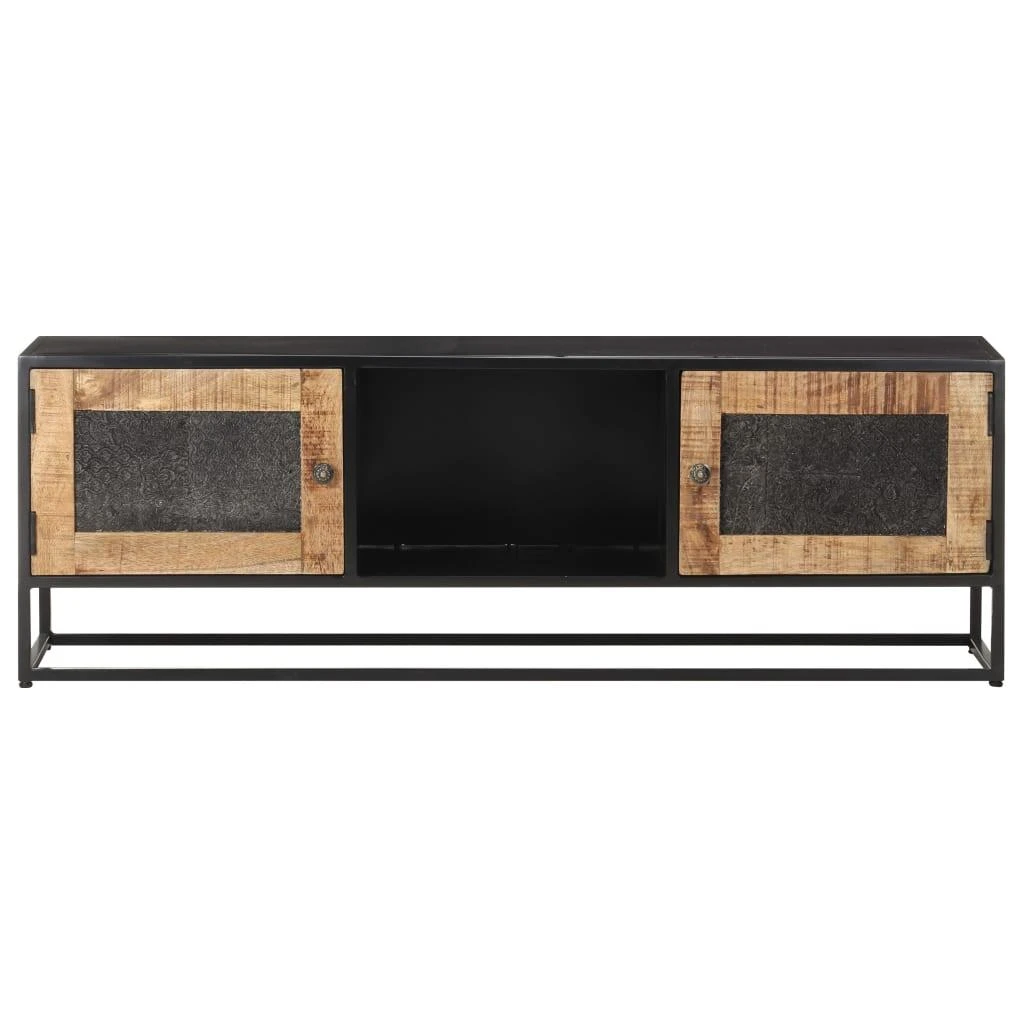 TV staliukas Televizoriaus spintelė, 120x30x40cm, neapdorota mango mediena