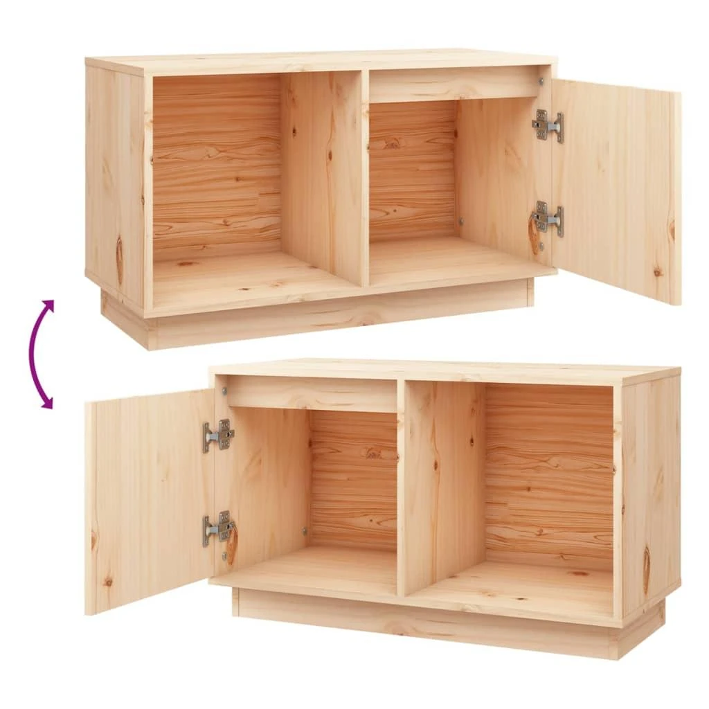 TV staliukas Televizoriaus spintelė, 74x35x44cm, pušies medienos masyvas