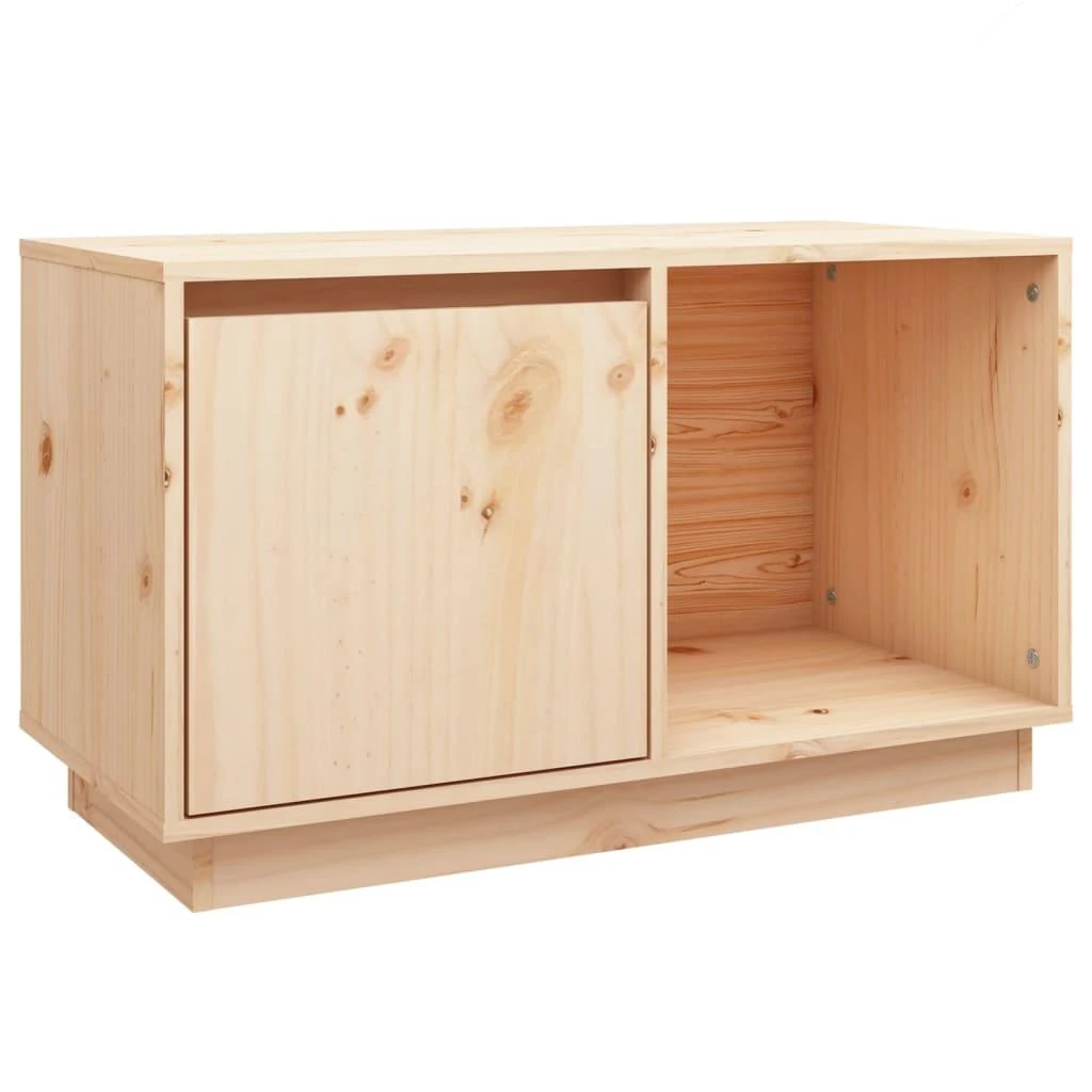 TV staliukas Televizoriaus spintelė, 74x35x44cm, pušies medienos masyvas