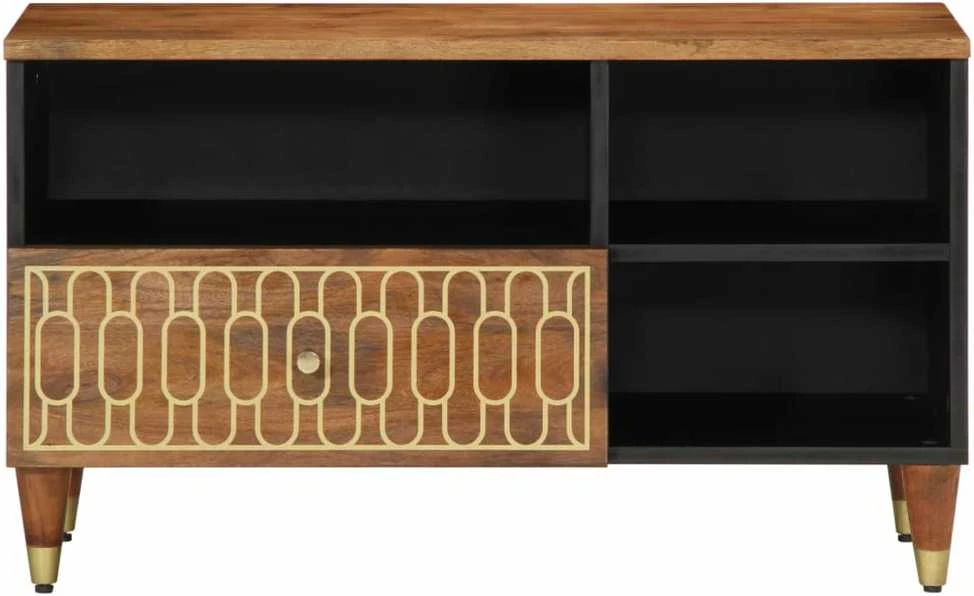 Televizoriaus spintelė, 80x33x46cm, mango medienos masyvas