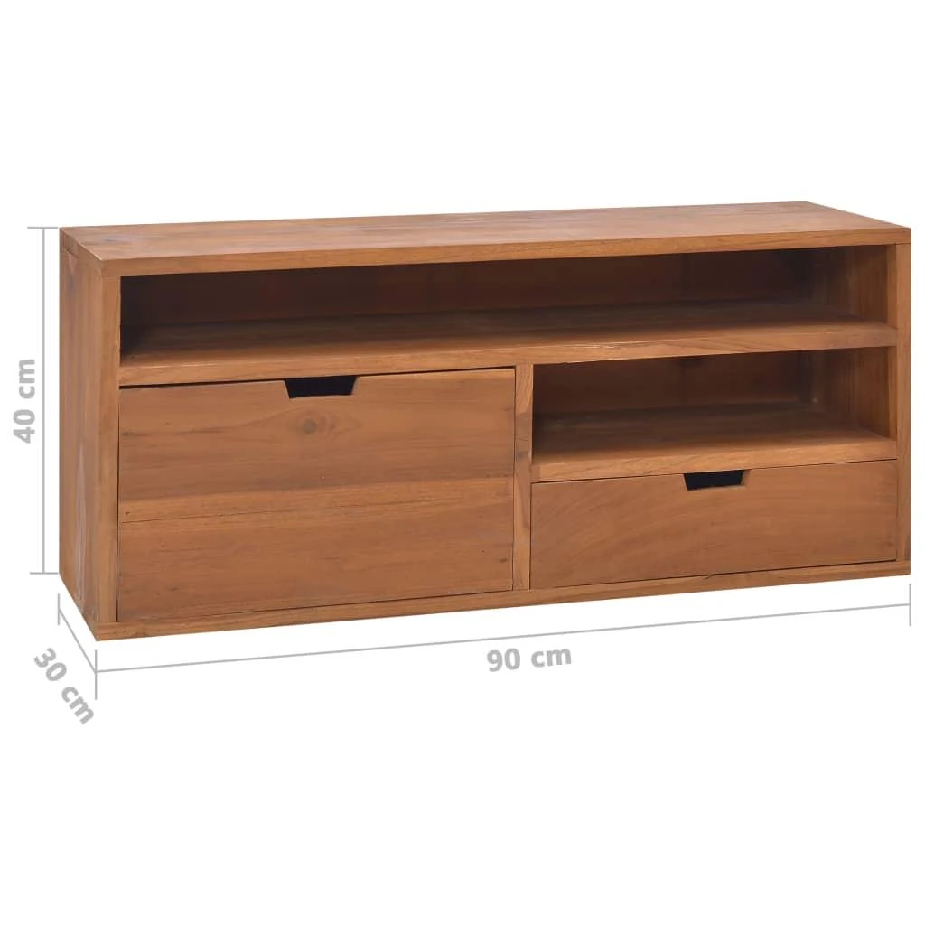 TV staliukas Televizoriaus spintelė, 90x30x40cm, tikmedžio medienos masyvas