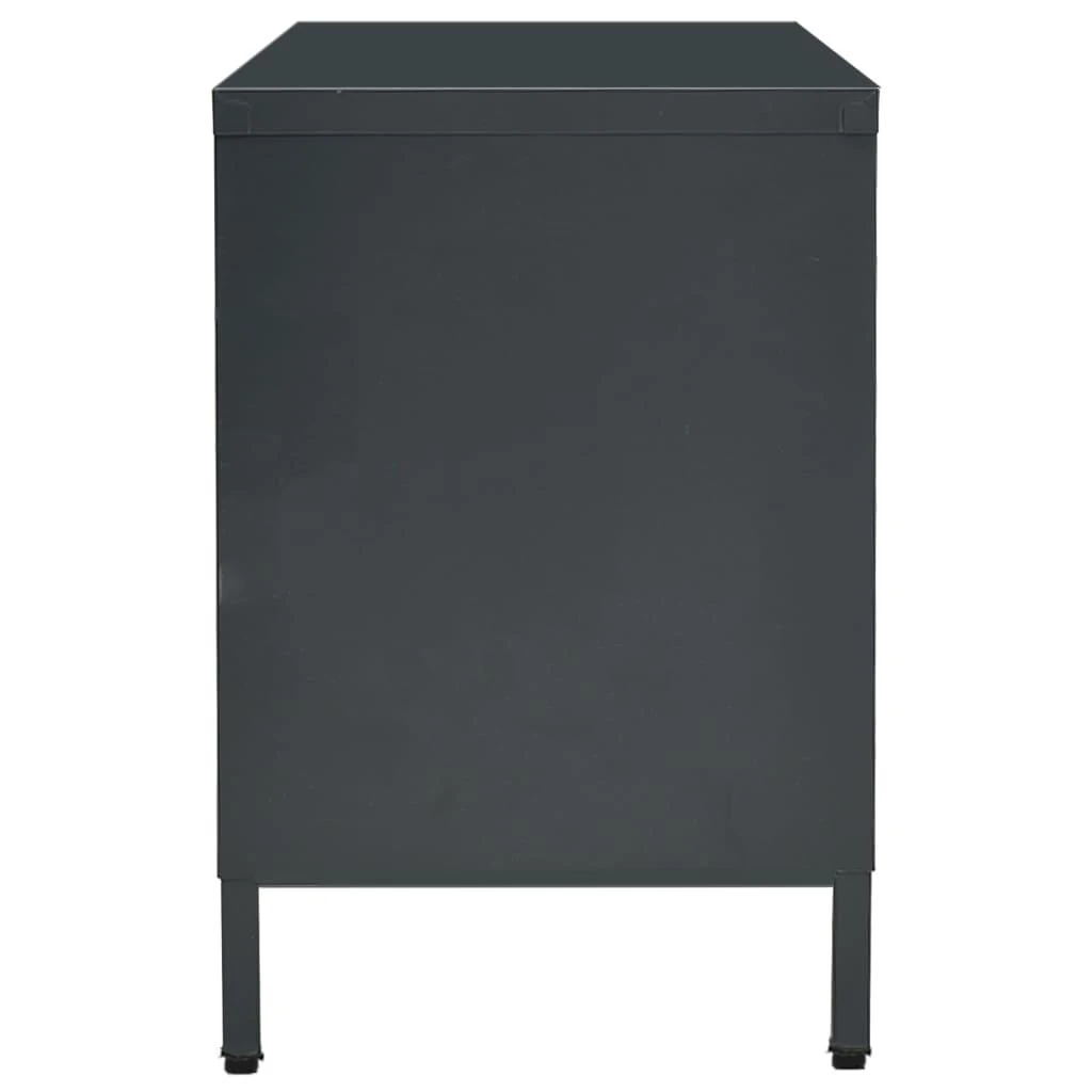TV staliukas Televizoriaus spintelė, antracito, 105x35x52cm, plienas/stiklas