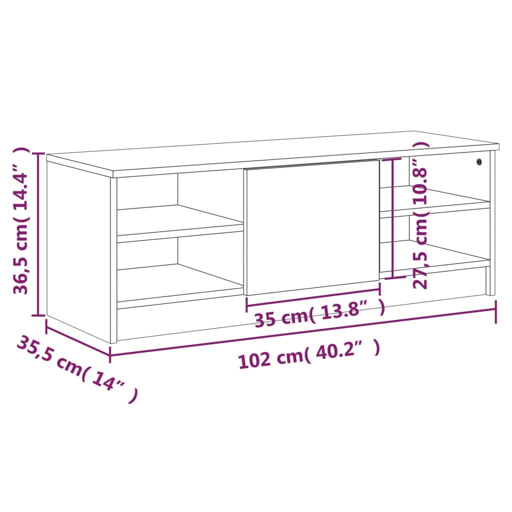 TV staliukas Televizoriaus spintelė, ąžuolo, 102x35,5x35,5cm, mediena