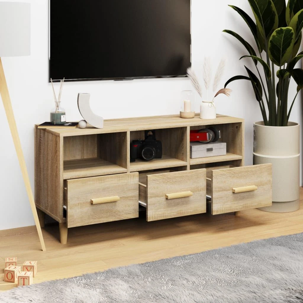TV staliukas Televizoriaus spintelė, ąžuolo, 102x36x50cm, apdirbta mediena