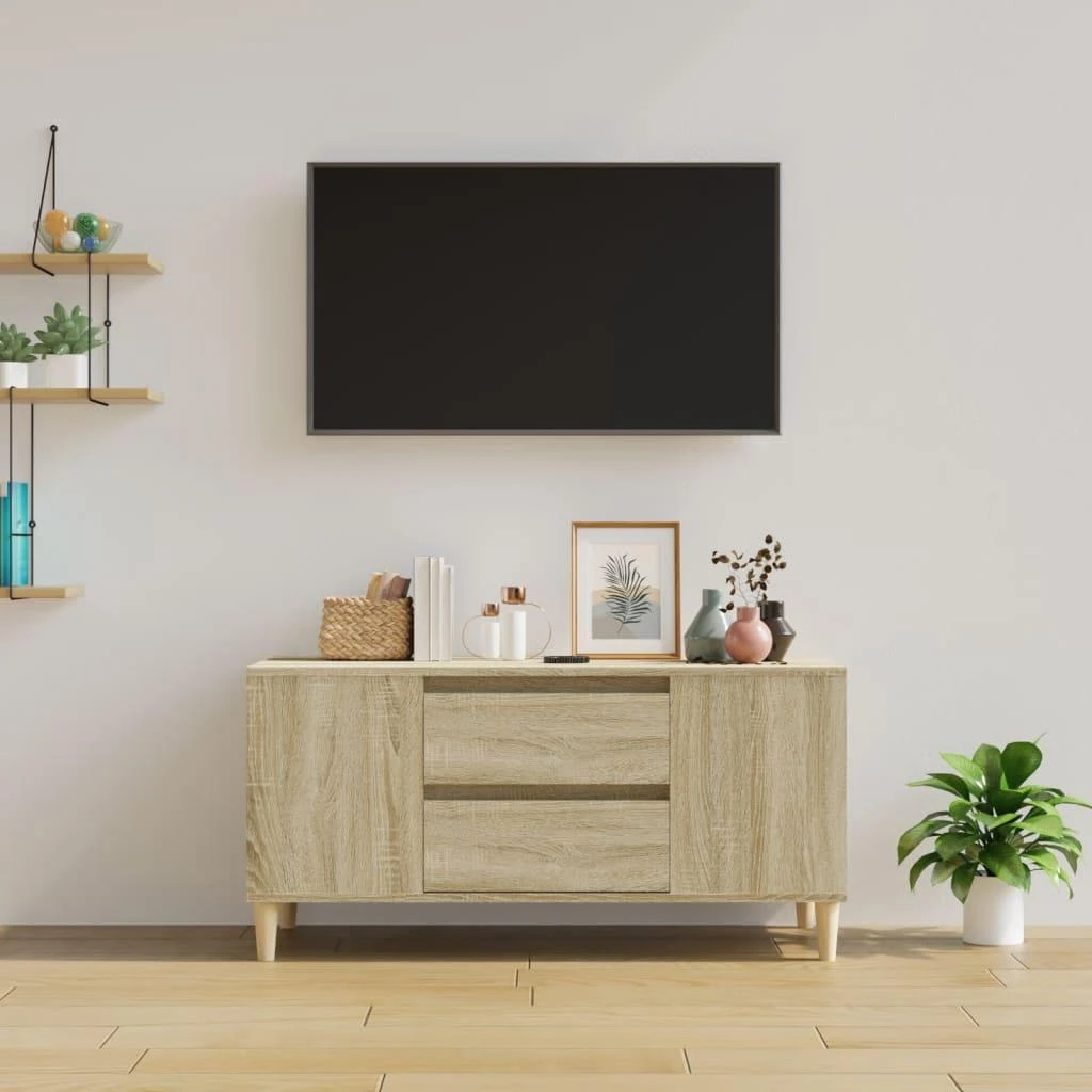 TV staliukas Televizoriaus spintelė, ąžuolo, 102x44,5x50cm, apdirbta mediena
