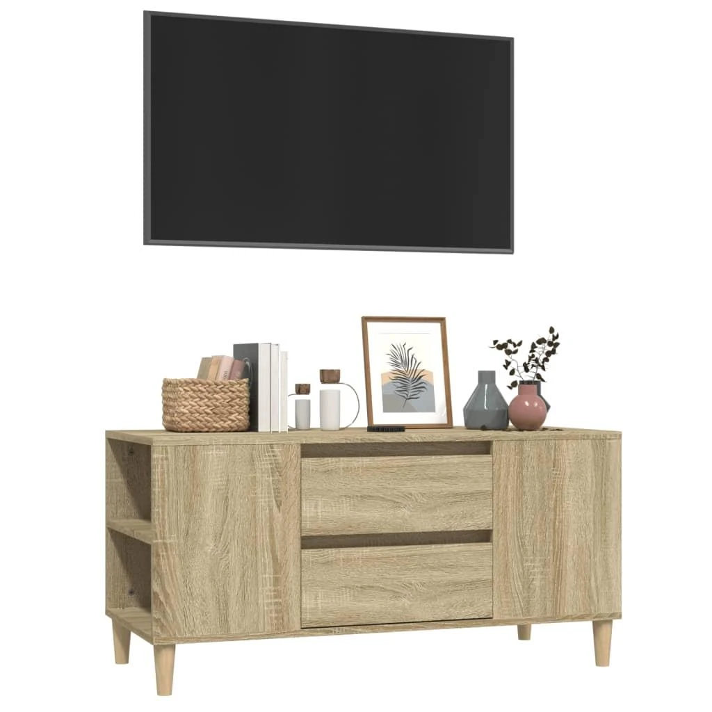 TV staliukas Televizoriaus spintelė, ąžuolo, 102x44,5x50cm, apdirbta mediena