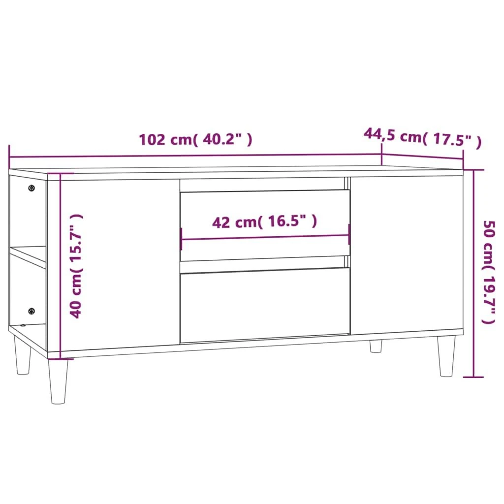 TV staliukas Televizoriaus spintelė, ąžuolo, 102x44,5x50cm, apdirbta mediena