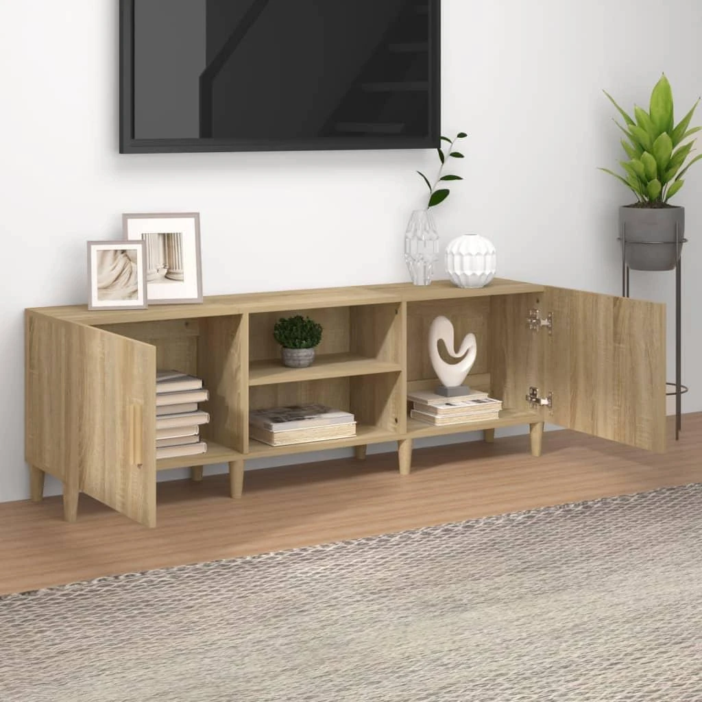 TV staliukas Televizoriaus spintelė, ąžuolo, 150x30x50cm, apdirbta mediena