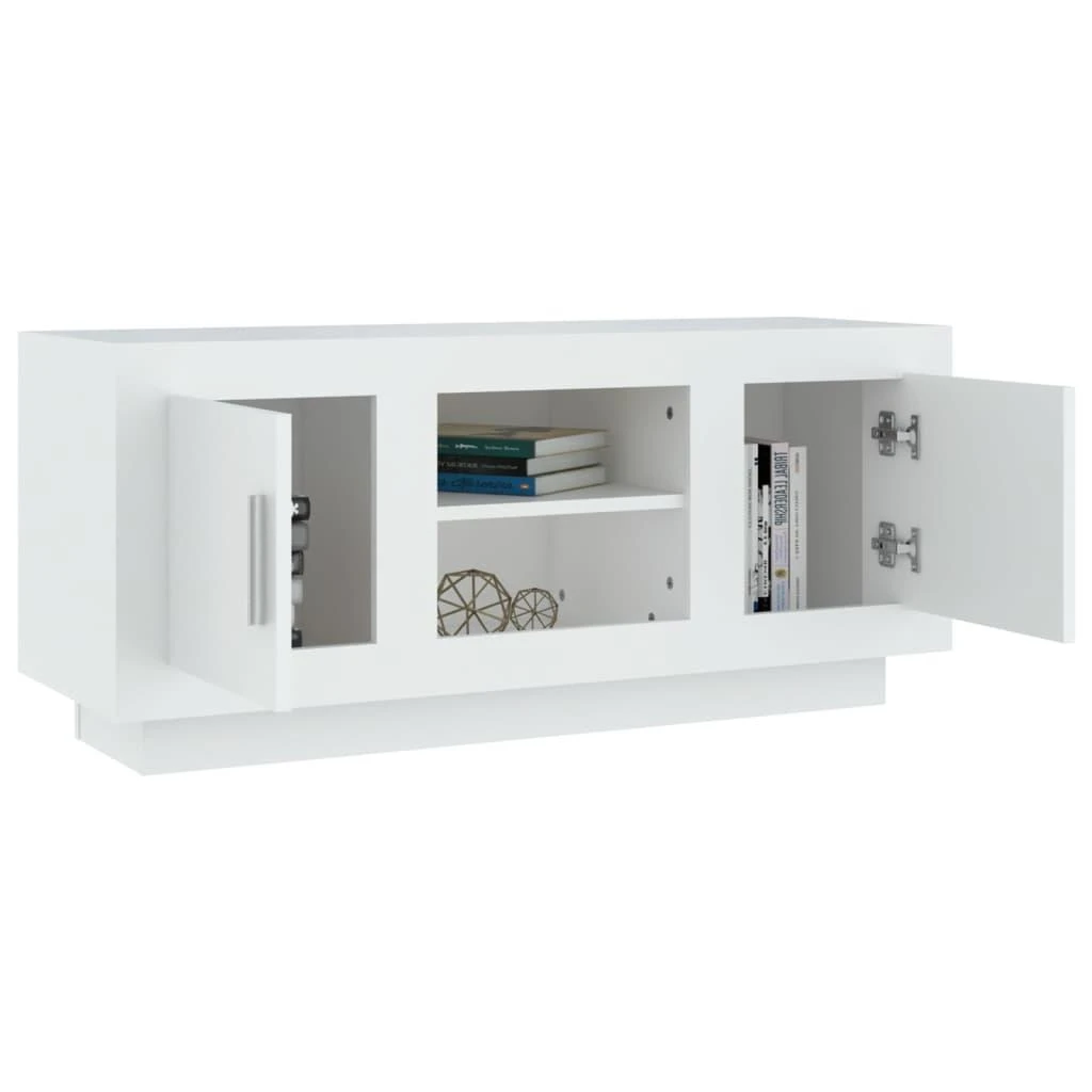 TV staliukas Televizoriaus spintelė, baltos spalvos, 102x35x45cm, mediena
