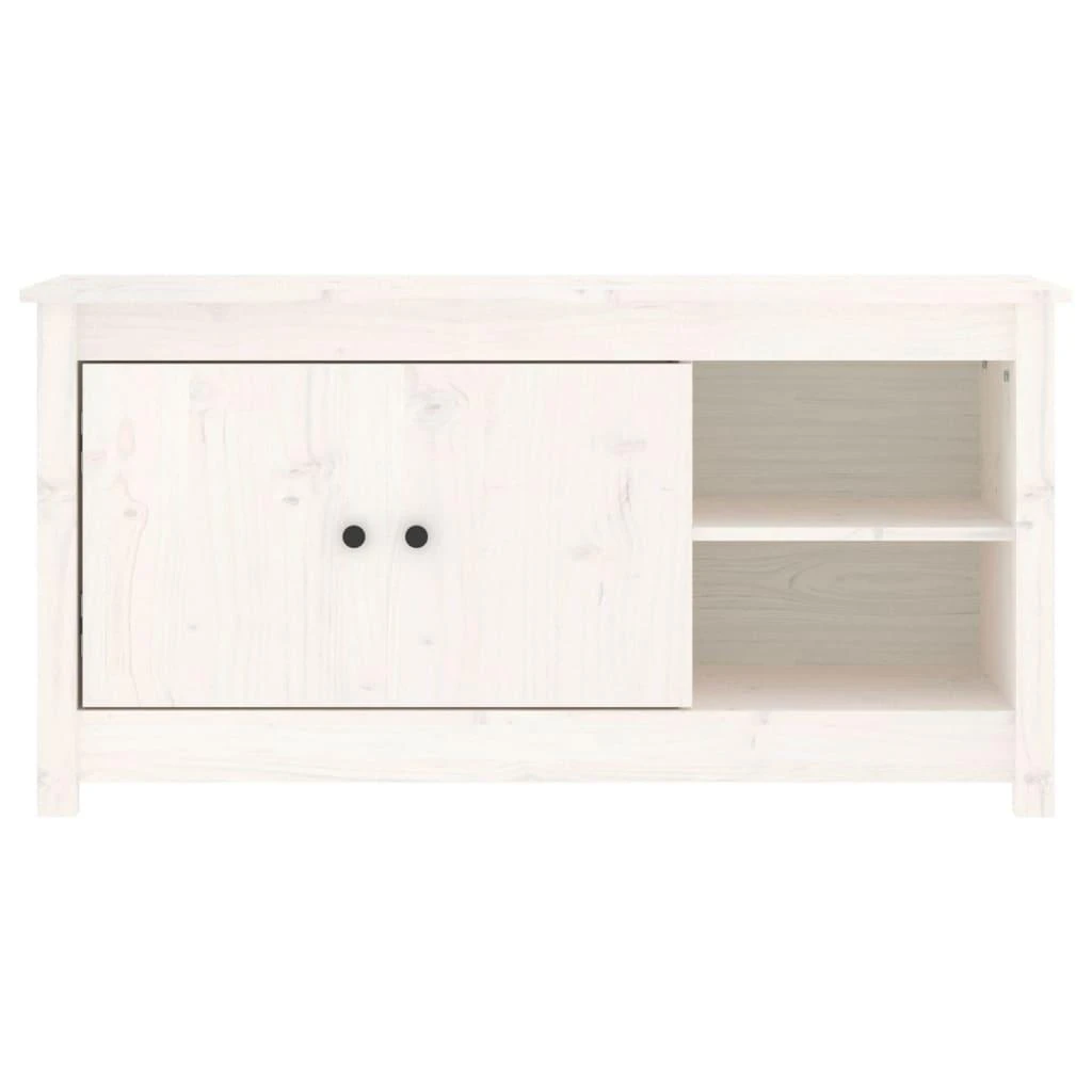 TV staliukas Televizoriaus spintelė, balta, 103x36,5x52cm, pušies masyvas