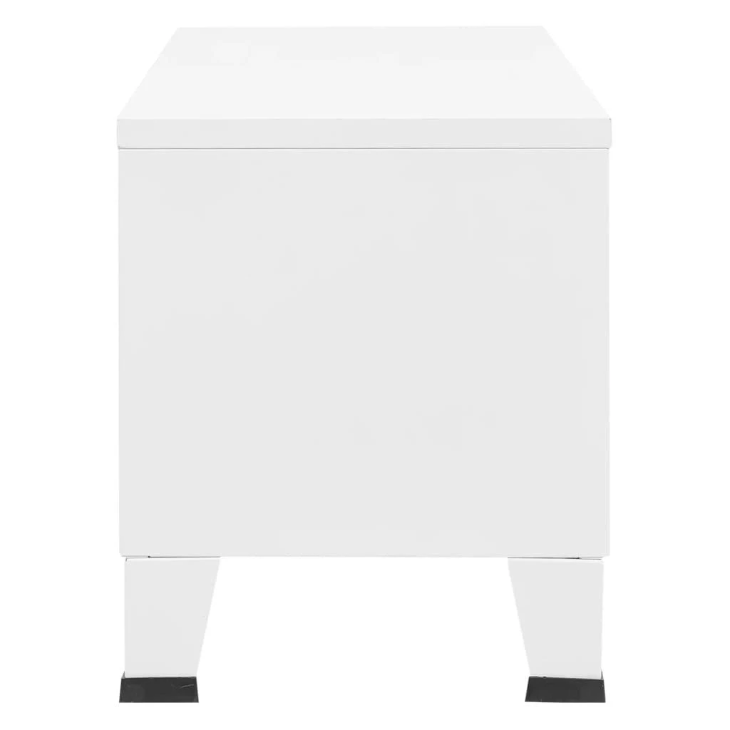 TV staliukas Televizoriaus spintelė, balta, 105x35x42cm, metalas