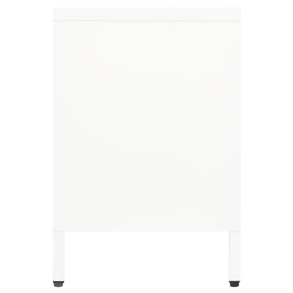 TV staliukas Televizoriaus spintelė, balta, 105x35x52cm, plienas ir stiklas