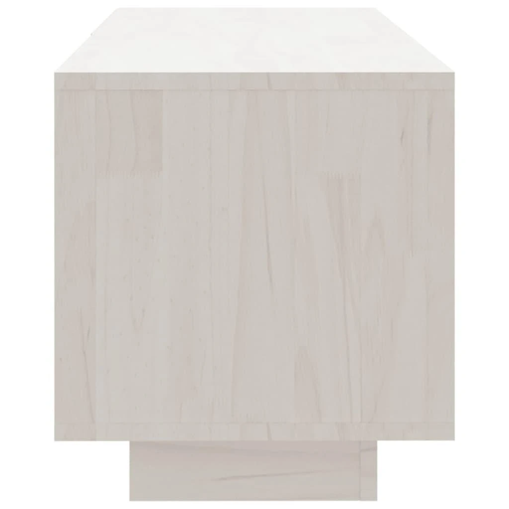 TV staliukas Televizoriaus spintelė, balta, 110x30x33,5cm, pušies masyvas