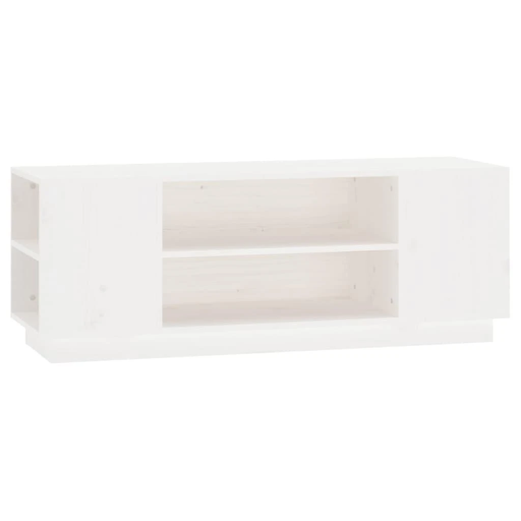 TV staliukas Televizoriaus spintelė, balta, 110x35x40,5cm, pušies masyvas