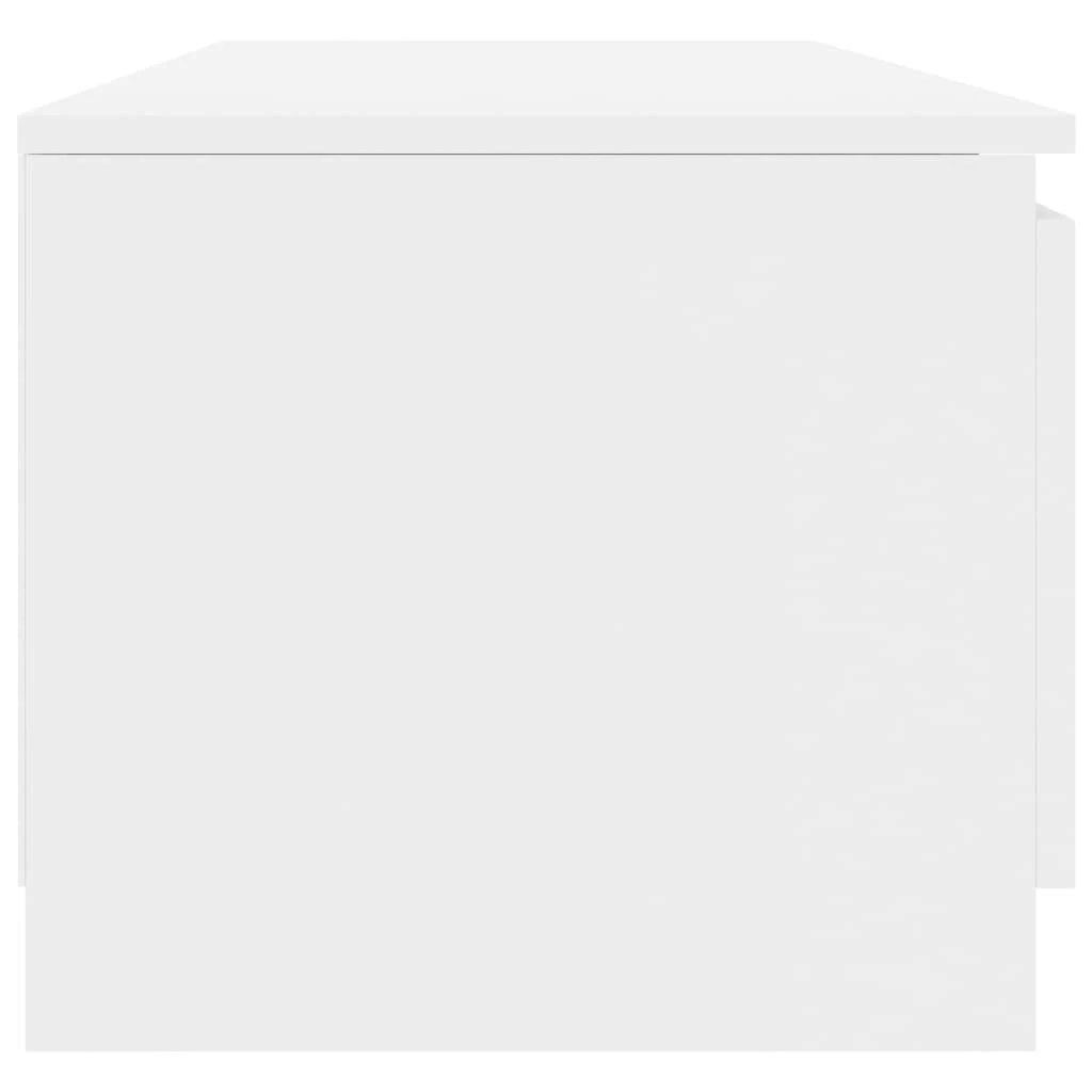 TV staliukas Televizoriaus spintelė, balta, 140x40x35,5cm, apdirbta mediena