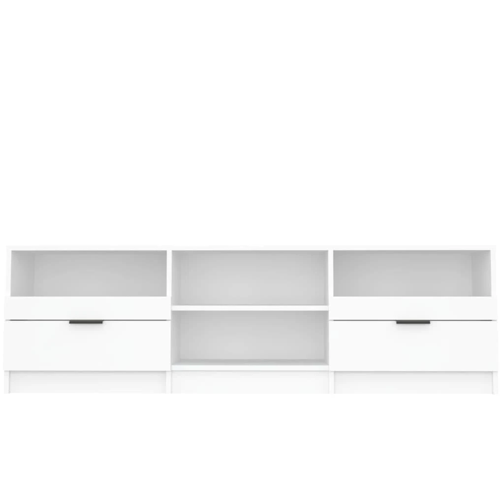 TV staliukas Televizoriaus spintelė, balta, 150x33,5x45cm, apdirbta mediena