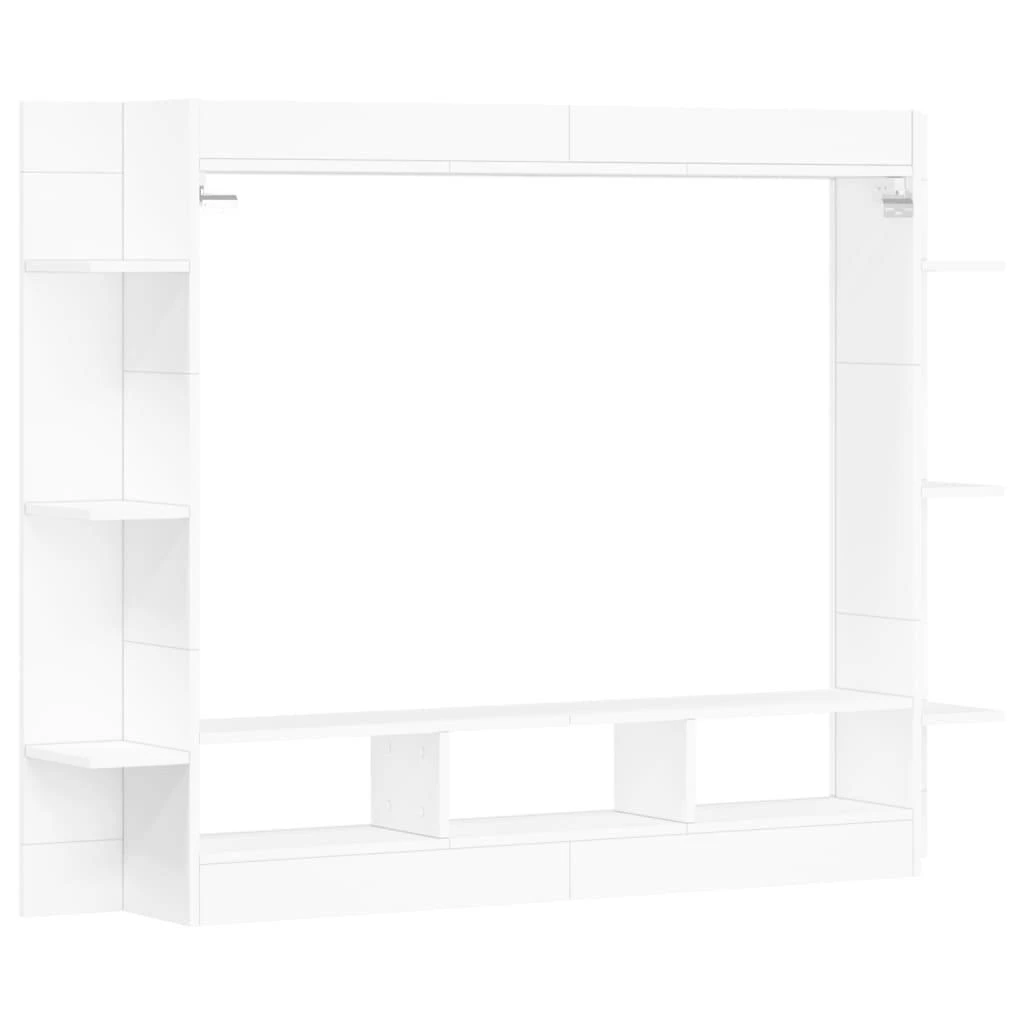 TV staliukas Televizoriaus spintelė, balta, 152x22x113cm, apdirbta mediena