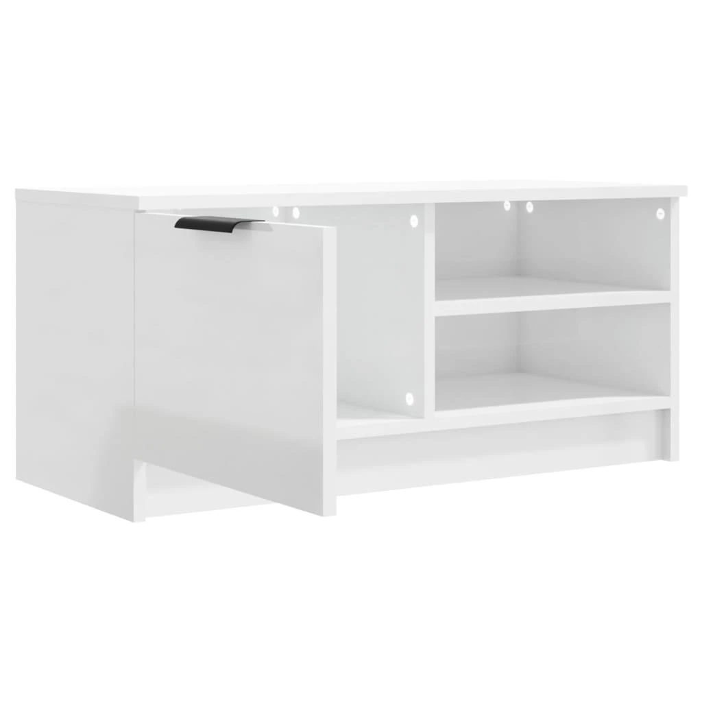 TV staliukas Televizoriaus spintelė, balta, 80x35x36,5cm, mediena, blizgi