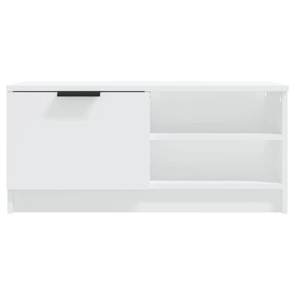 TV staliukas Televizoriaus spintelė, balta, 80x35x36,5cm, apdirbta mediena