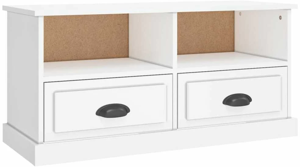 TV staliukas Televizoriaus spintelė, balta, 93x35,5x45cm, mediena, blizgi