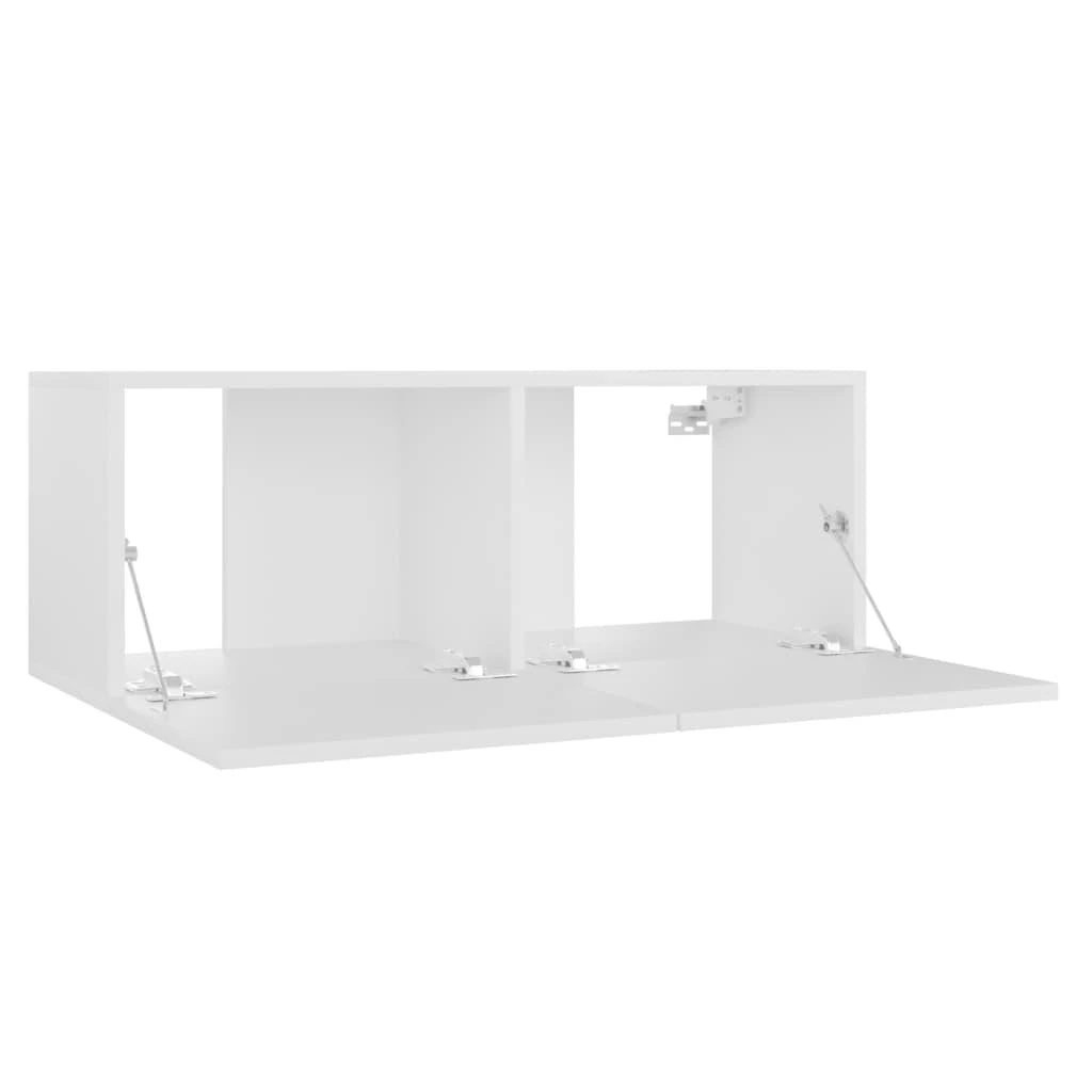 TV staliukas Televizoriaus spintelė, balta, 80x30x30cm, apdirbta mediena