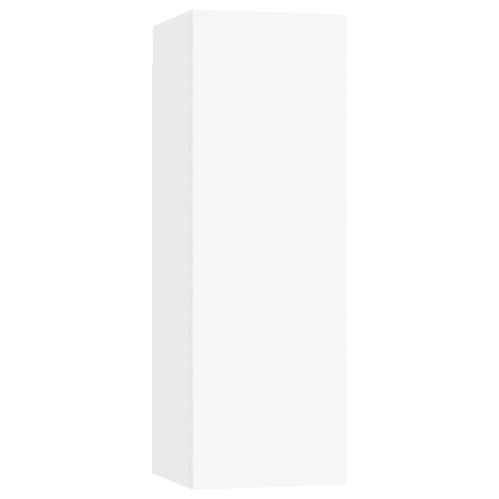 TV staliukas Televizoriaus spintelė, balta, 30,5x30x90cm, apdirbta mediena