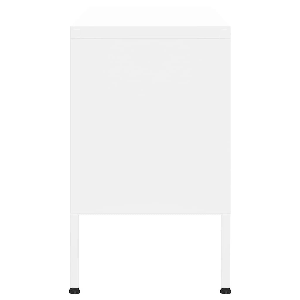 TV staliukas Televizoriaus spintelė, baltos spalvos, 105x35x50cm, plienas