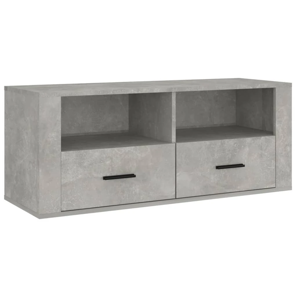 TV staliukas Televizoriaus spintelė, betono pilka, 100x35x40cm, mediena