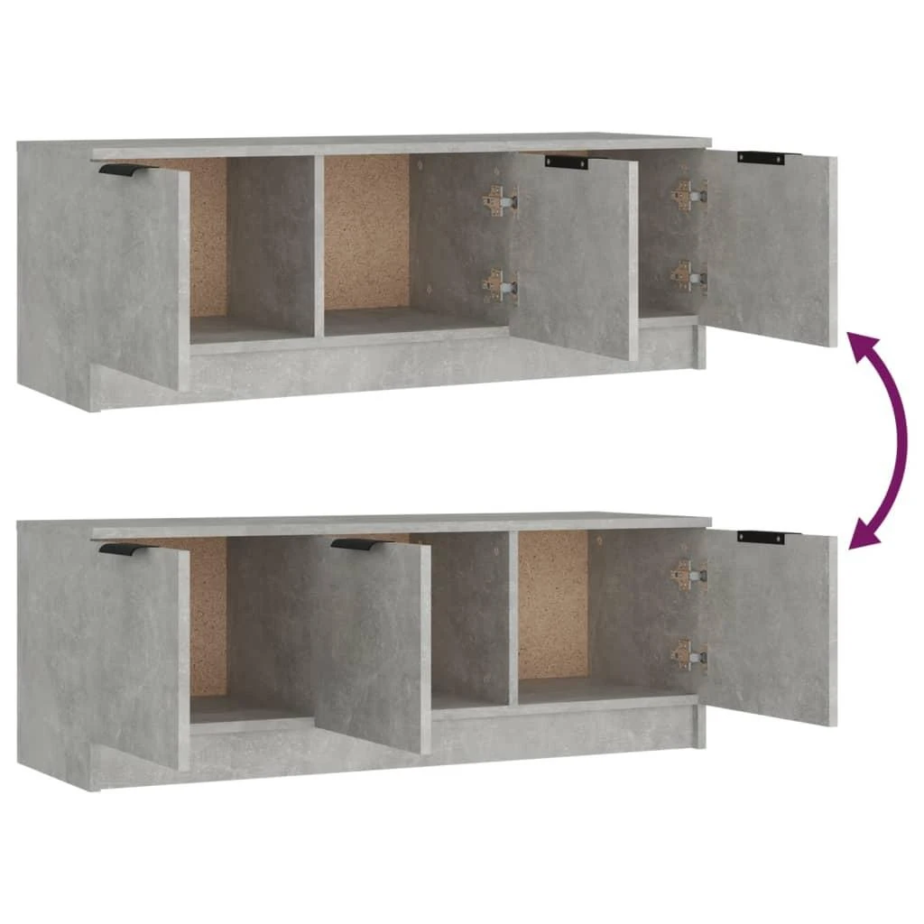 TV staliukas Televizoriaus spintelė, betono pilka, 102x35x36,5cm, mediena