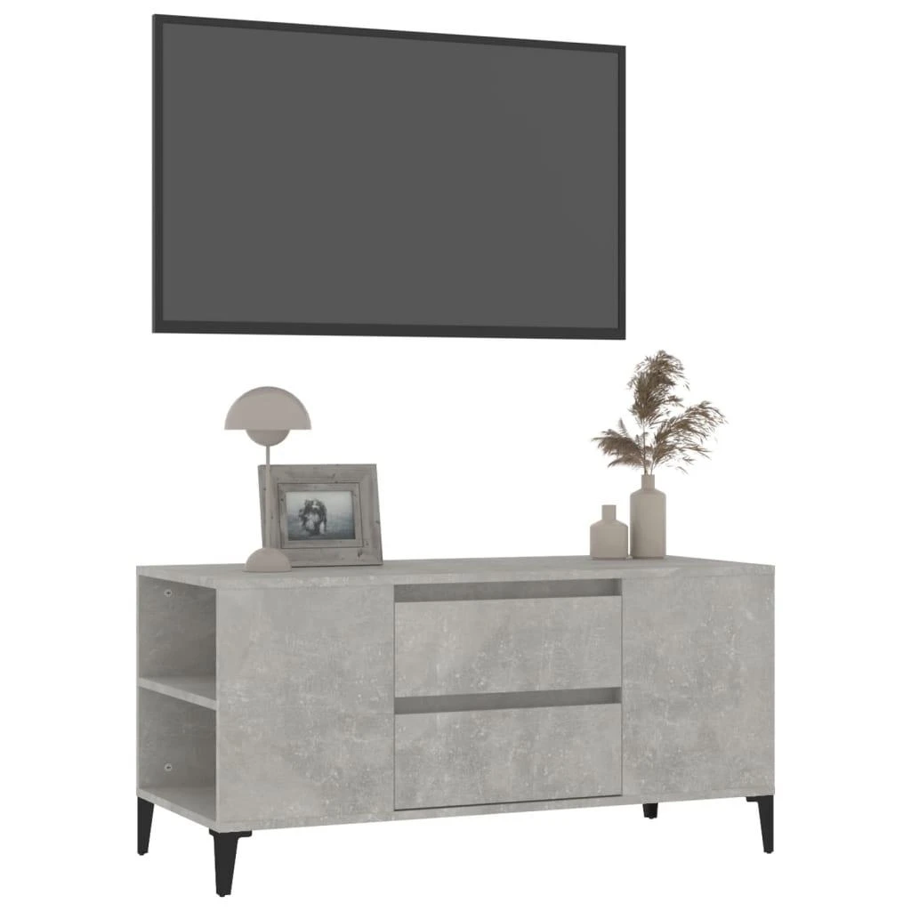 TV staliukas Televizoriaus spintelė, betono pilka, 102x44,5x50cm, mediena
