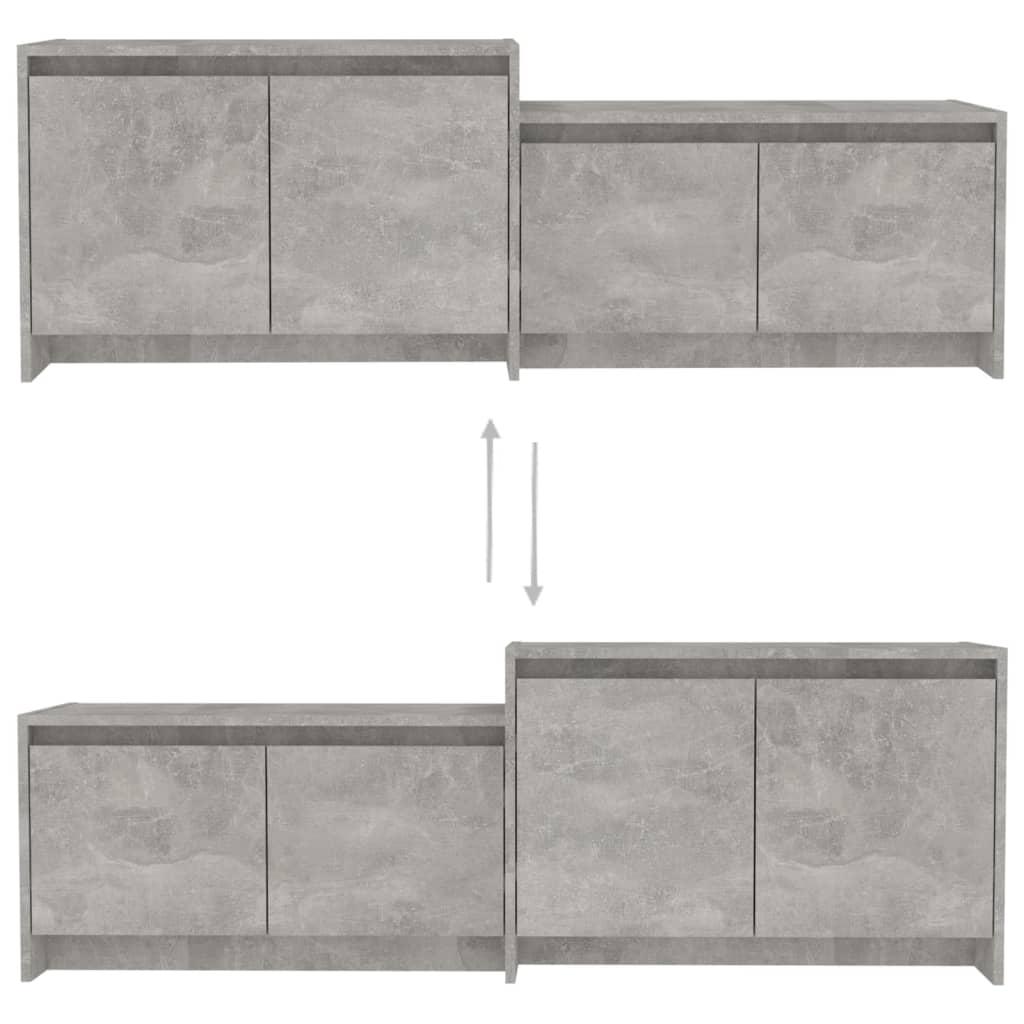 TV staliukas Televizoriaus spintelė, betono, 146,5x35x50cm, apdirbta mediena