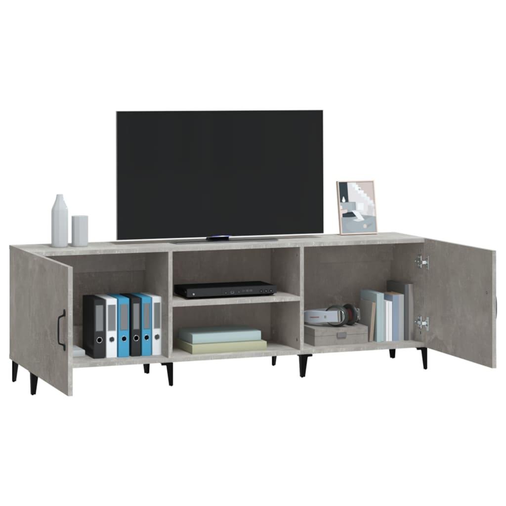 TV staliukas Televizoriaus spintelė, betono pilka, 150x30x50cm, mediena