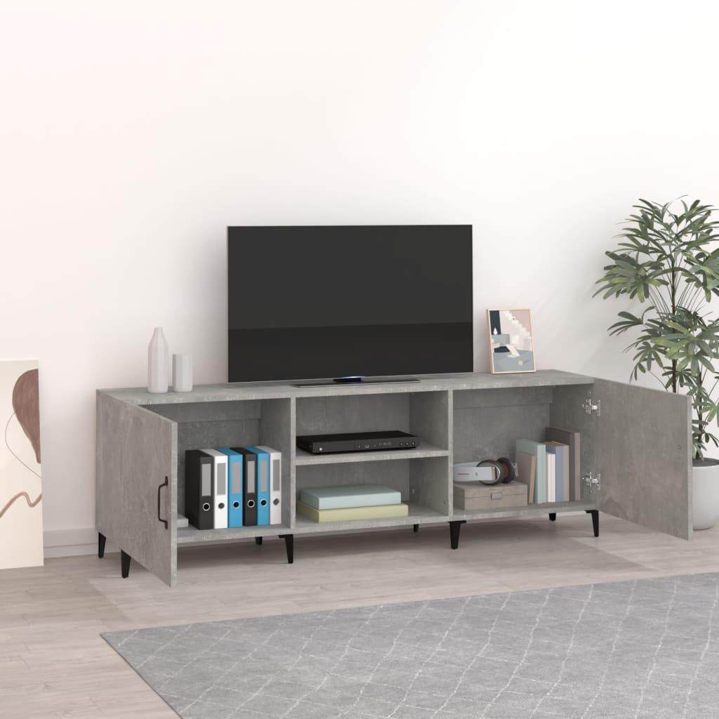TV staliukas Televizoriaus spintelė, betono pilka, 150x30x50cm, mediena