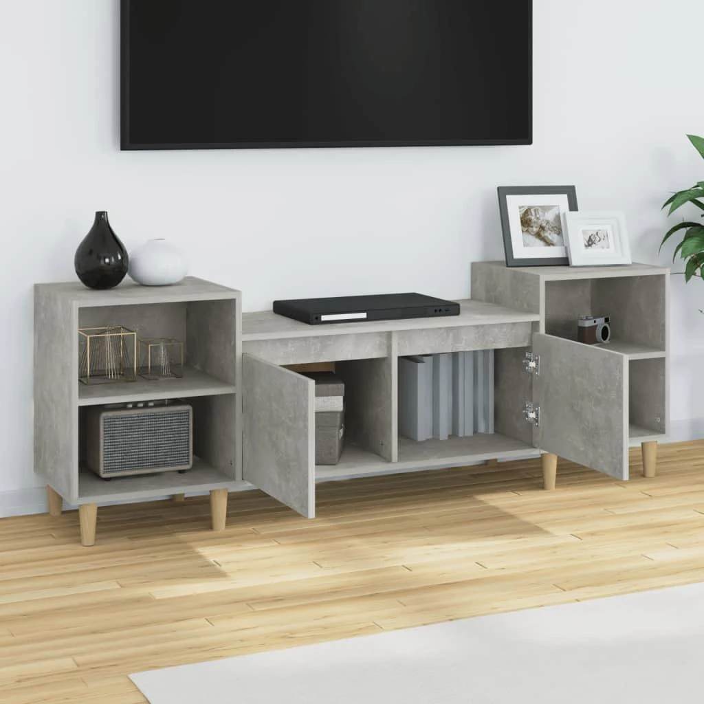 TV staliukas Televizoriaus spintelė, betono pilka, 160x35x55cm, mediena