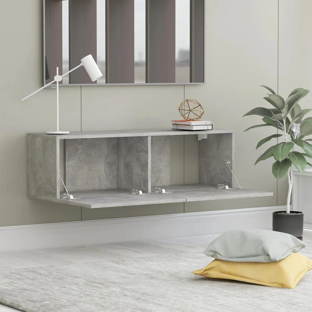 TV staliukas Televizoriaus spintelė, betono, 100x30x30cm, apdirbta mediena