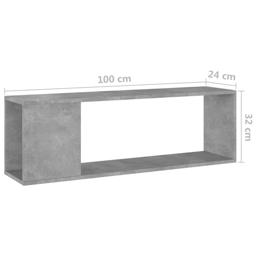 TV staliukas Televizoriaus spintelė, betono, 100x24x32cm, apdirbta mediena