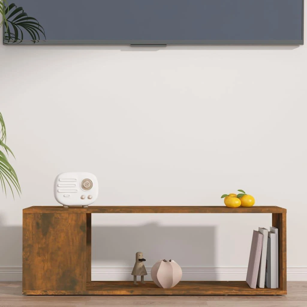 TV staliukas Televizoriaus spintelė, dūminio ąžuolo, 100x24x32cm, mediena