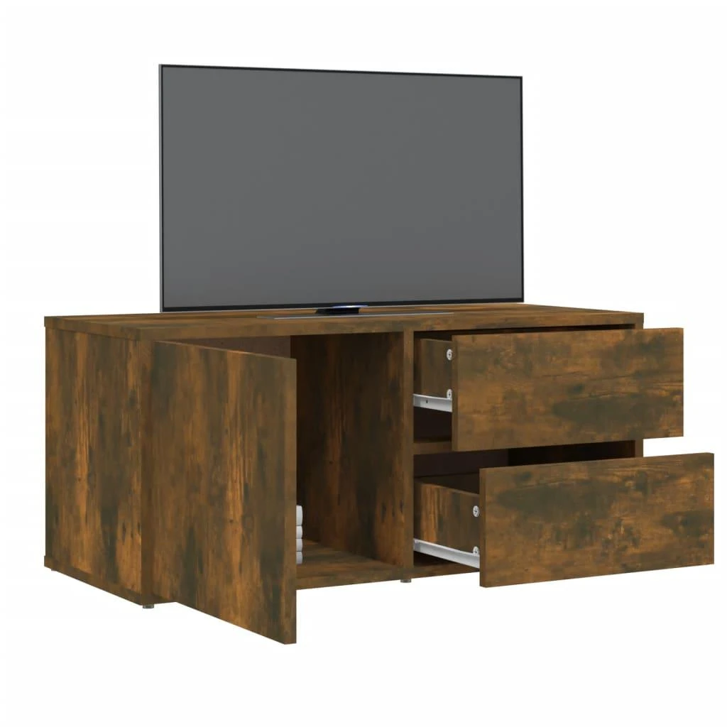 TV staliukas Televizoriaus spintelė, dūminio ąžuolo, 80x34x36cm, mediena