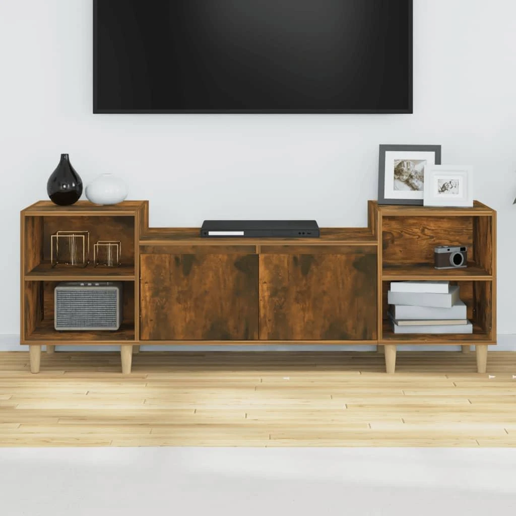 TV staliukas Televizoriaus spintelė, dūminio ąžuolo, 160x35x55cm, mediena