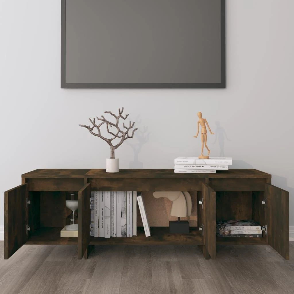 TV staliukas Televizoriaus spintelė, dūminio ąžuolo, 120x30x40,5cm, mediena